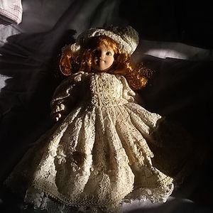 Vintage Porcelain Bisque Doll
